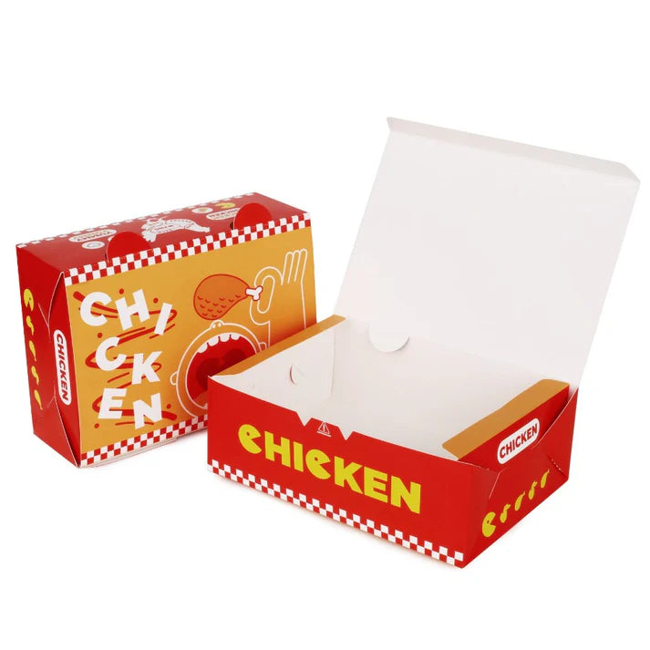 Flip Cover Chicken Meal Box with Printing