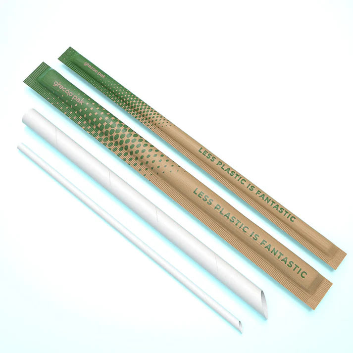 Paper Wrapped White Paper straws