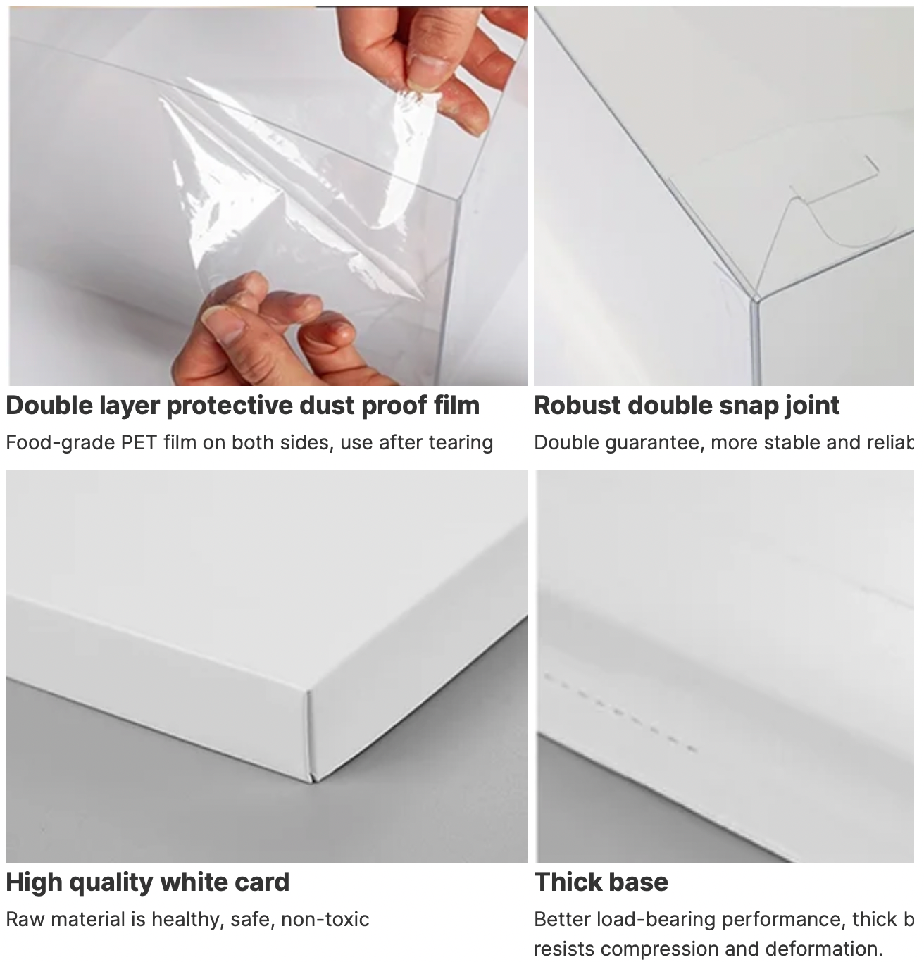 Clear Cake Box With Clear Lids 31*31*17.5cm 5pcs
