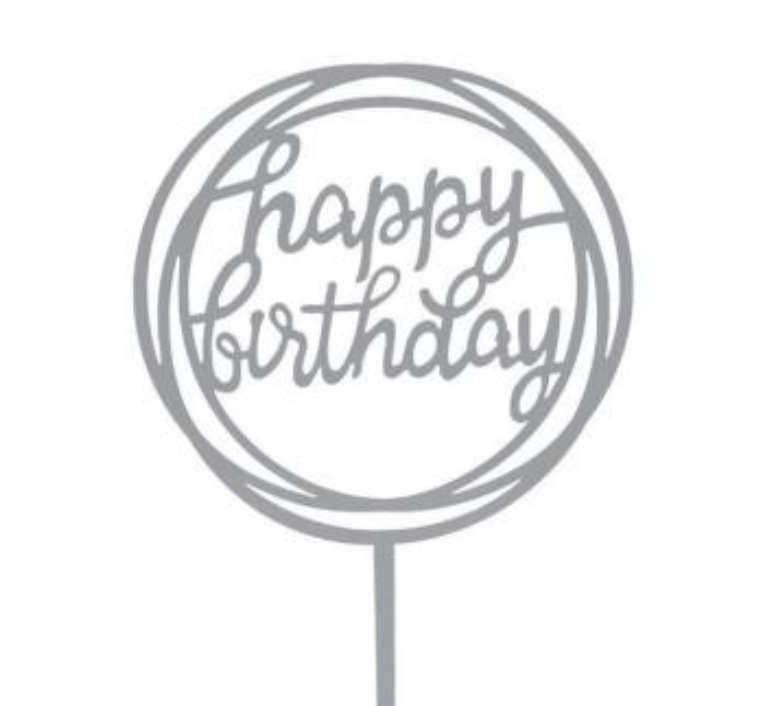 Double Sided Glitter Acrylic Cake Toppers 10pcs