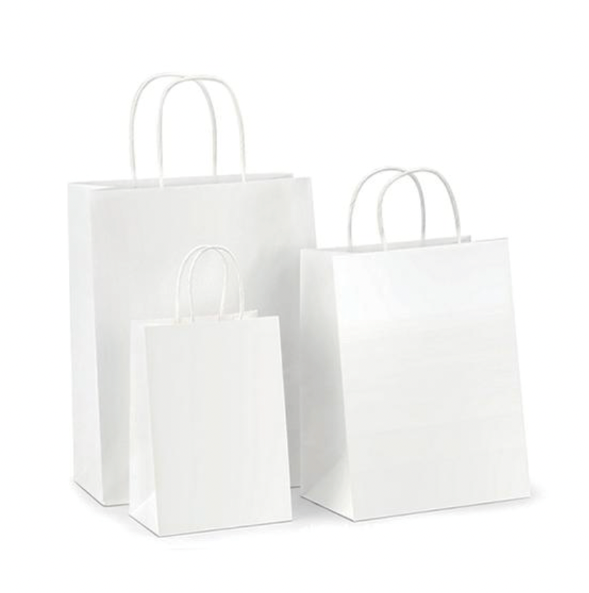 White Twisted Handle Paper Bag 32*27*11cm 100pcs