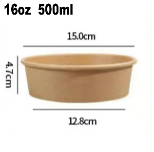Custom printed paper bowls 500ml
