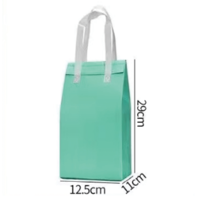 Custom Print Insulated aluminum foil non-woven bag 12.5*11*29CM