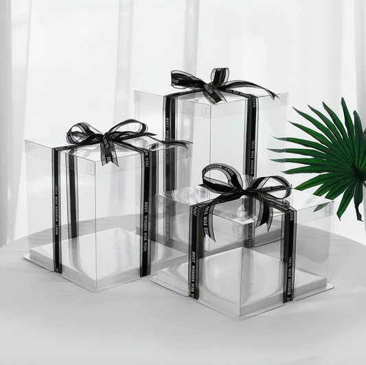 Clear Cake Box With Clear Lids 31*31*17.5cm 5pcs