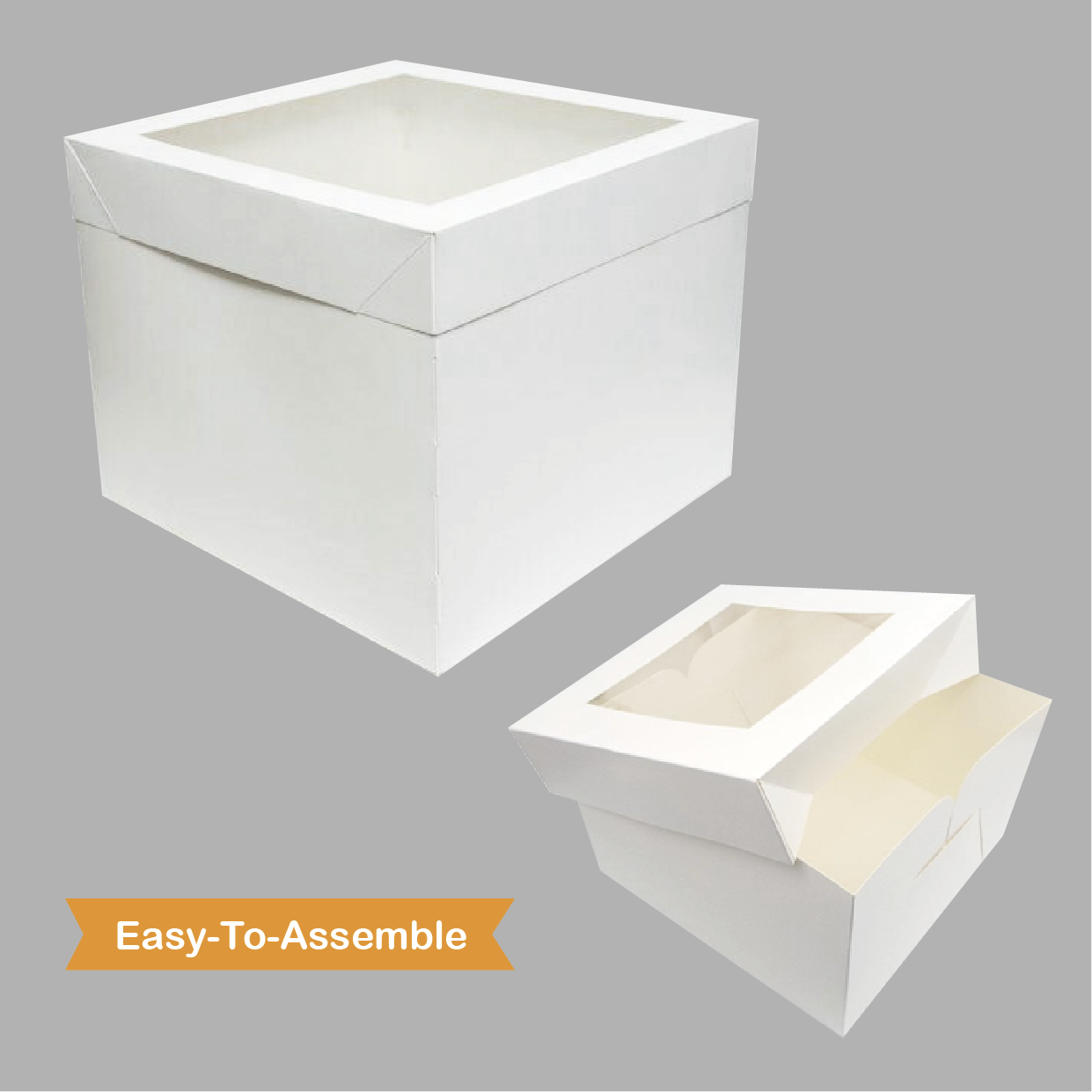 Window Cake Box 8x8x10inch 50pcs