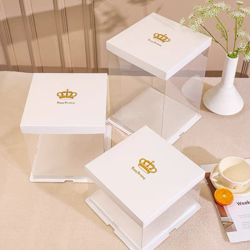 Custom Printed Square Clear Cake Box