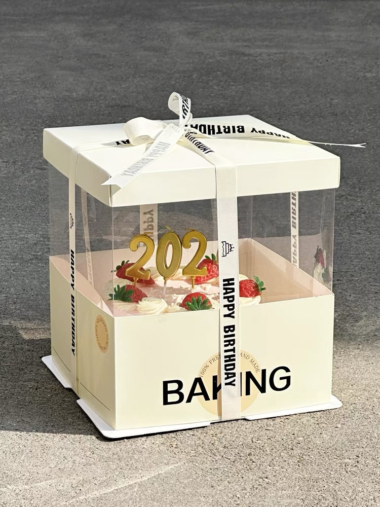 Custom Printed Square Clear Cake Box