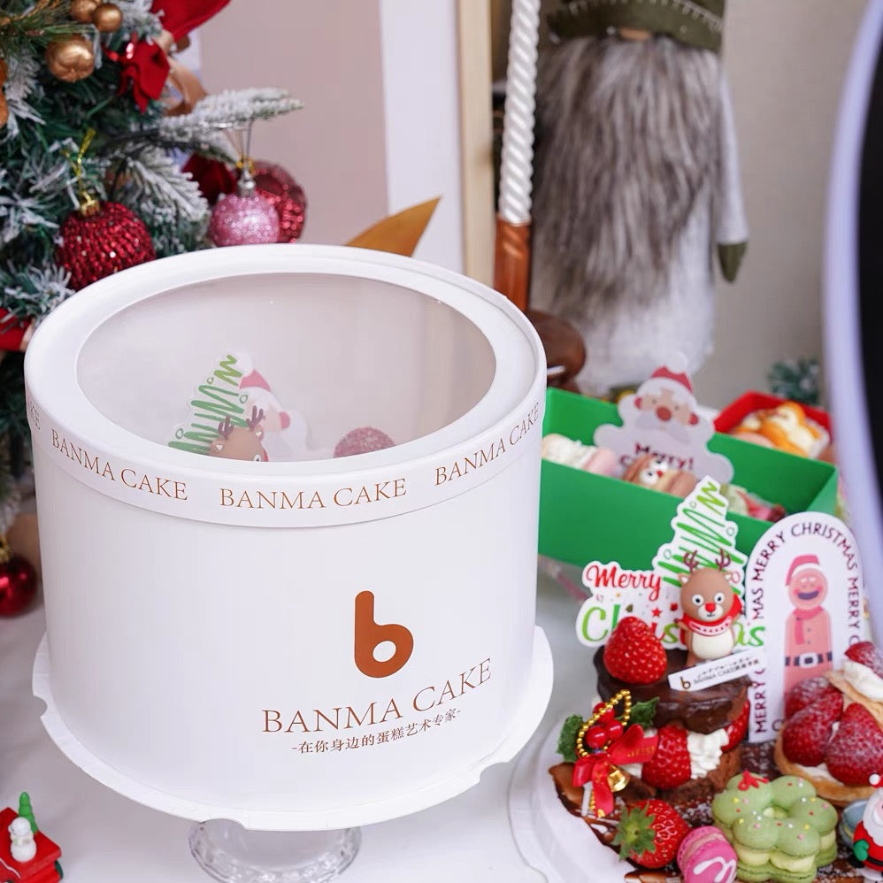 Custom Printed Round Clear Cake Box
