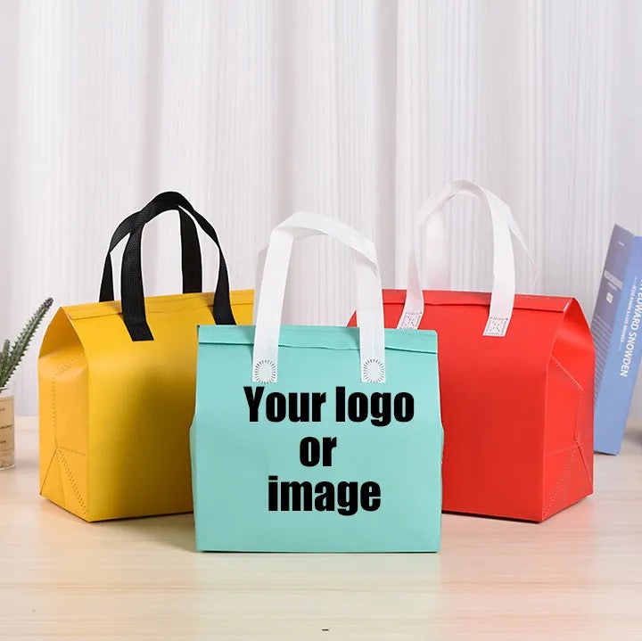 Custom Print Insulated aluminum foil non-woven bag 30*20*30CM