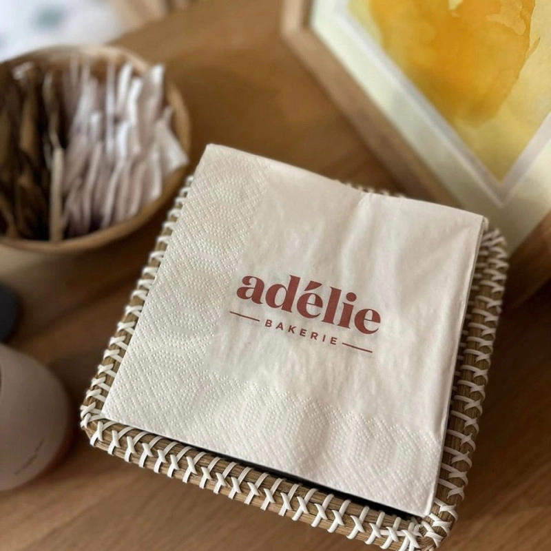 Personalised 2ply Lunch 1/4 Fold Napkins