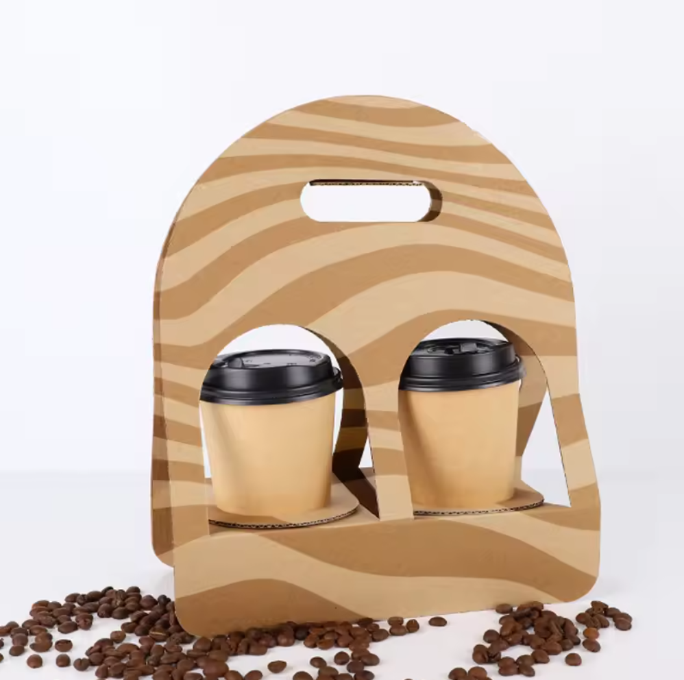 Custom Print Coffee Cup Carrier 2 Cup