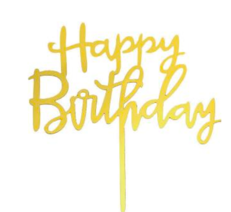 Double Sided Glitter Acrylic Cake Toppers 10pcs