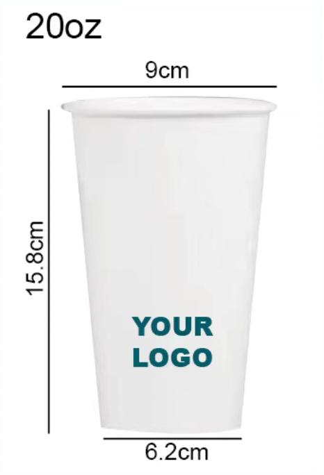Personalised Paper Cups Single Wall 20oz - Perfect for All To-Go Drinks!