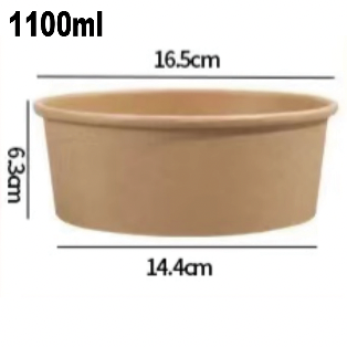 Custom printed paper bowls 1100ml