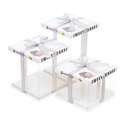 Custom Printed Square Clear Cake Box