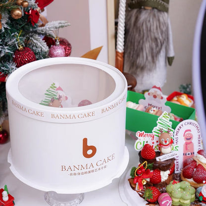 Custom Printed Round Clear Cake Box