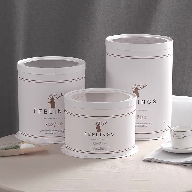 Custom Printed Round Clear Cake Box