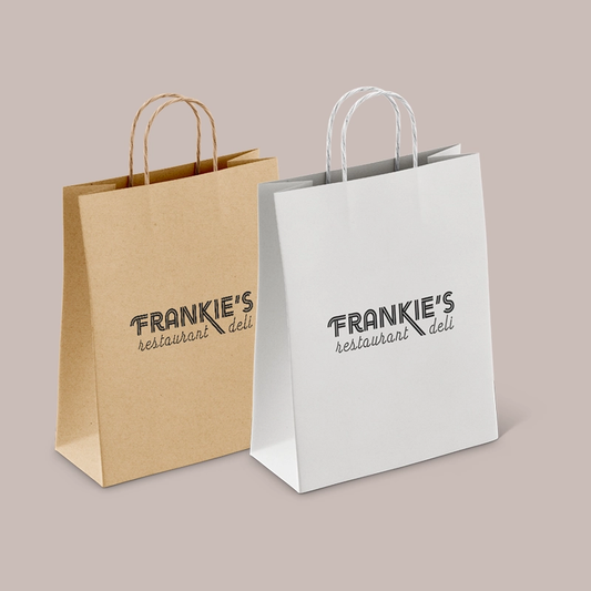 Custom Printed Paper Bags 12.8*9.5*25cm