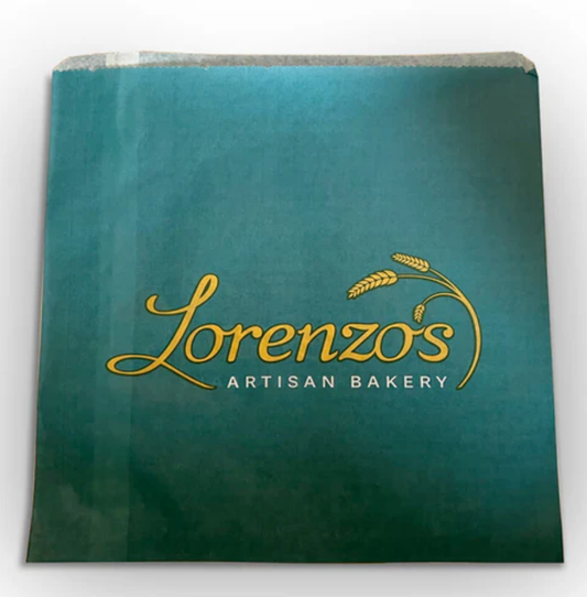 Printed Greaseproof Bags 175mm x 175mm (7 x 7") (White / Unstrung)
