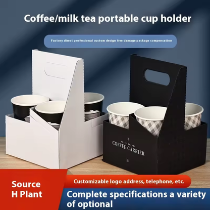 Custom Print Drink Carriers - 4 cups