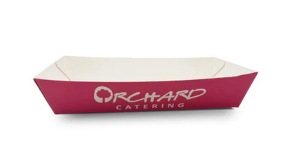 Custom Print Recyclable Kraft Paper Food Tray - X Small (Glued)