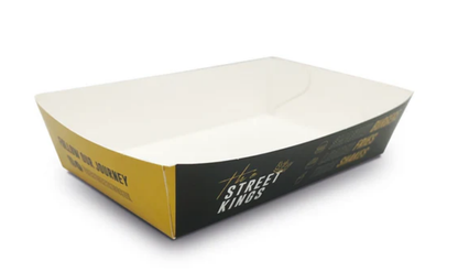 Custom Print Recyclable Kraft Paper Food Tray - Medium (Glued)